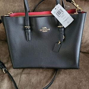 Coach Black Leather Hand Bag